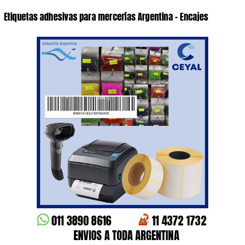 Etiquetas adhesivas para mercerías Argentina – Encajes