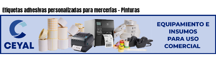 Etiquetas adhesivas personalizadas para mercerías - Pinturas