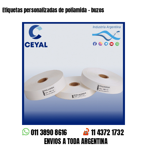 Etiquetas personalizadas de poliamida – buzos