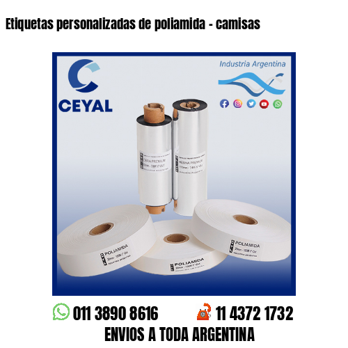 Etiquetas personalizadas de poliamida – camisas