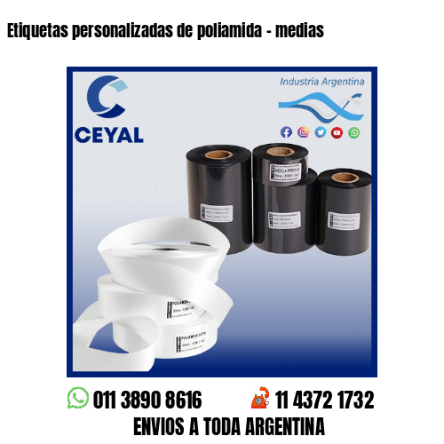 Etiquetas personalizadas de poliamida – medias