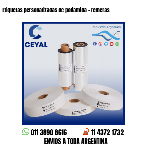 Etiquetas personalizadas de poliamida – remeras
