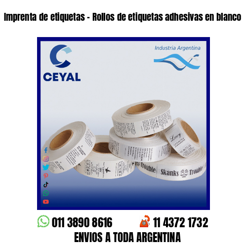 Imprenta de etiquetas – Rollos de etiquetas adhesivas en blanco