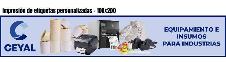 Impresión de etiquetas personalizadas - 100x200
