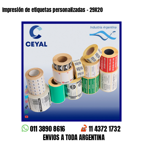 Impresión de etiquetas personalizadas – 29X20