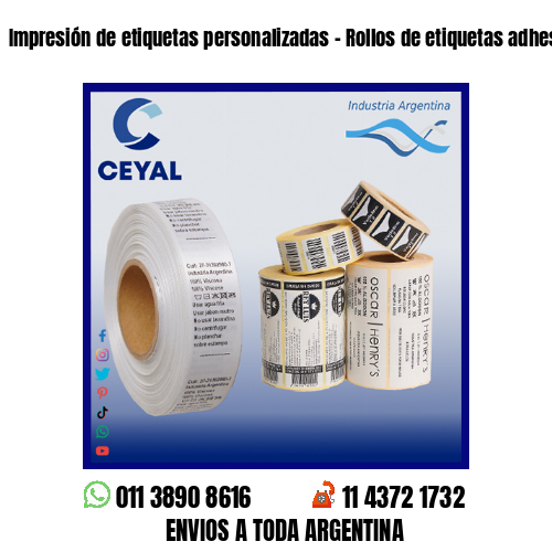 Impresión de etiquetas personalizadas – Rollos de etiquetas adhesivas