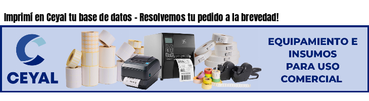 Imprimí en Ceyal tu base de datos - Resolvemos tu pedido a la brevedad!