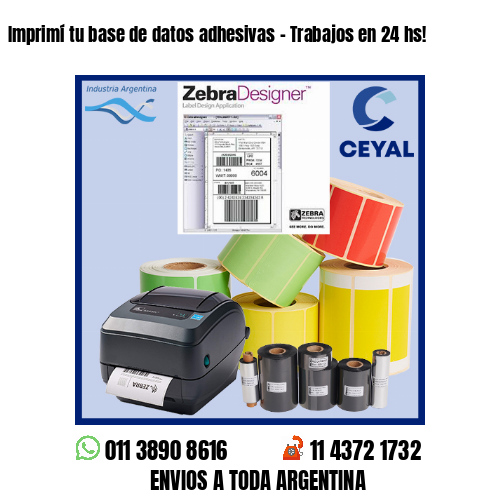 Imprimí tu base de datos adhesivas – Trabajos en 24 hs!