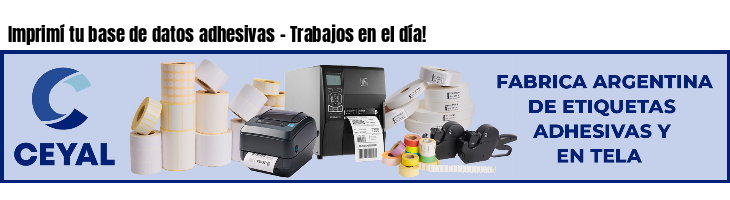 Imprimí tu base de datos adhesivas - Trabajos en el día!
