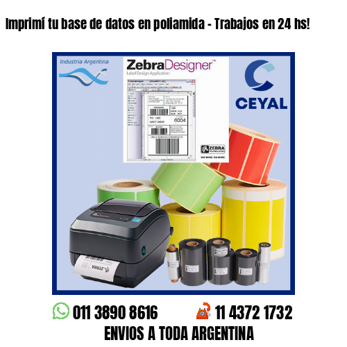 Imprimí tu base de datos en poliamida – Trabajos en 24 hs!