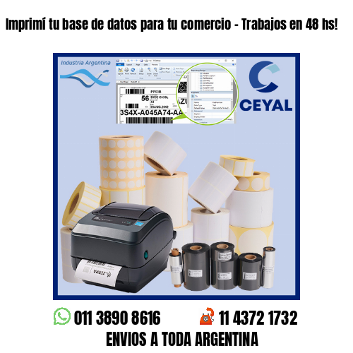 Imprimí tu base de datos para tu comercio – Trabajos en 48 hs!