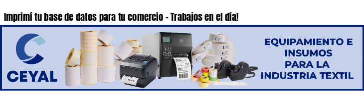 Imprimí tu base de datos para tu comercio - Trabajos en el día!