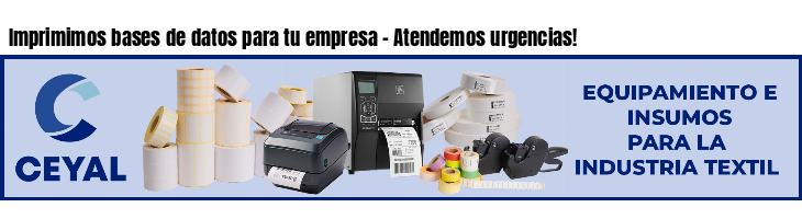 Imprimimos bases de datos para tu empresa - Atendemos urgencias!