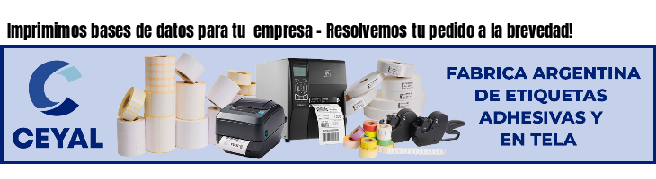 Imprimimos bases de datos para tu empresa - Resolvemos tu pedido a la brevedad!