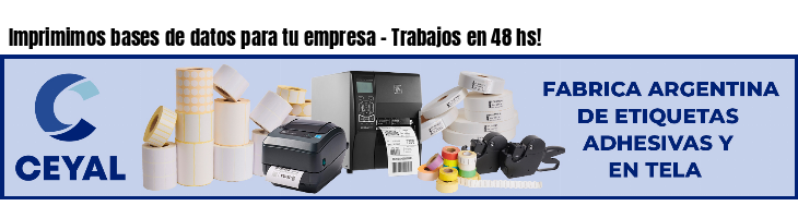 Imprimimos bases de datos para tu empresa - Trabajos en 48 hs!