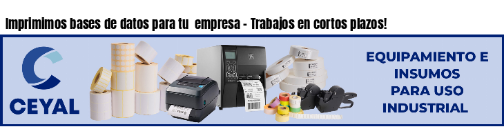 Imprimimos bases de datos para tu  empresa - Trabajos en cortos plazos!