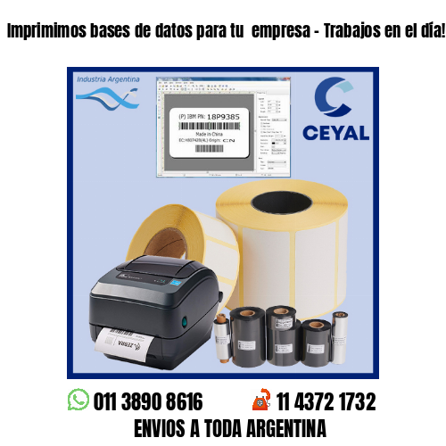 Imprimimos bases de datos para tu  empresa – Trabajos en el día!