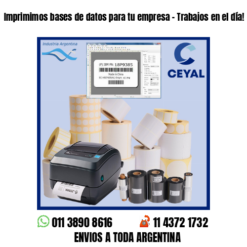 Imprimimos bases de datos para tu empresa – Trabajos en el día!