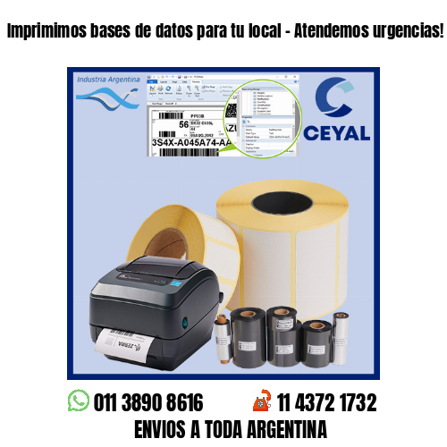 Imprimimos bases de datos para tu local – Atendemos urgencias!
