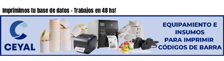 Imprimimos tu base de datos - Trabajos en 48 hs!