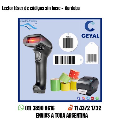 Lector láser de códigos sin base –  Cordoba