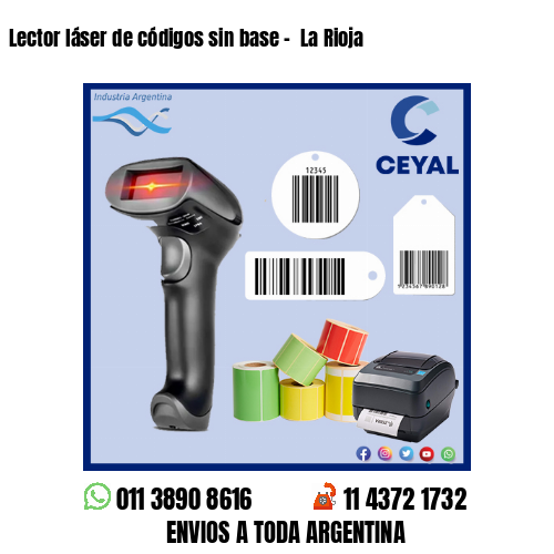 Lector láser de códigos sin base –  La Rioja