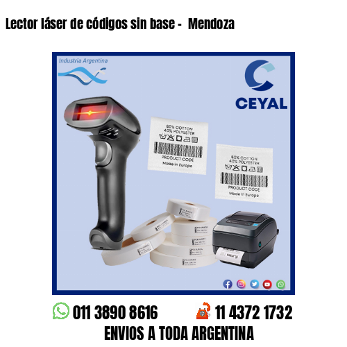 Lector láser de códigos sin base –  Mendoza