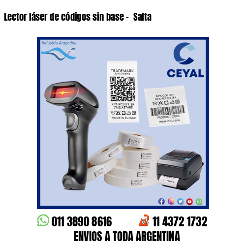 Lector láser de códigos sin base –  Salta