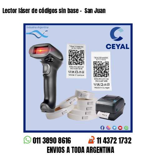 Lector láser de códigos sin base –  San Juan
