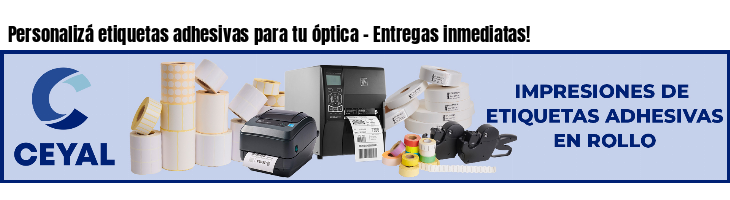 Personalizá etiquetas adhesivas para tu óptica - Entregas inmediatas!