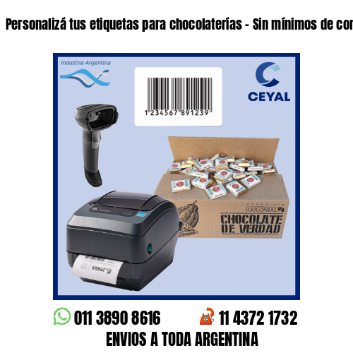 Personalizá tus etiquetas para chocolaterías – Sin mínimos de compra!