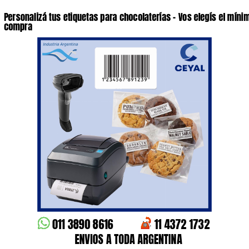 Personalizá tus etiquetas para chocolaterías – Vos elegís el mínimo de compra