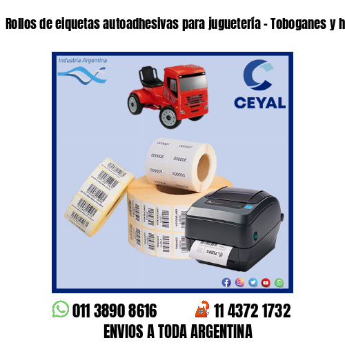 Rollos de eiquetas autoadhesivas para juguetería – Toboganes y hamacas