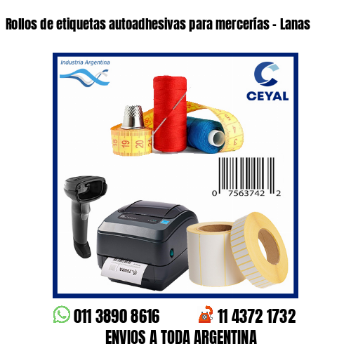 Rollos de etiquetas autoadhesivas para mercerías – Lanas