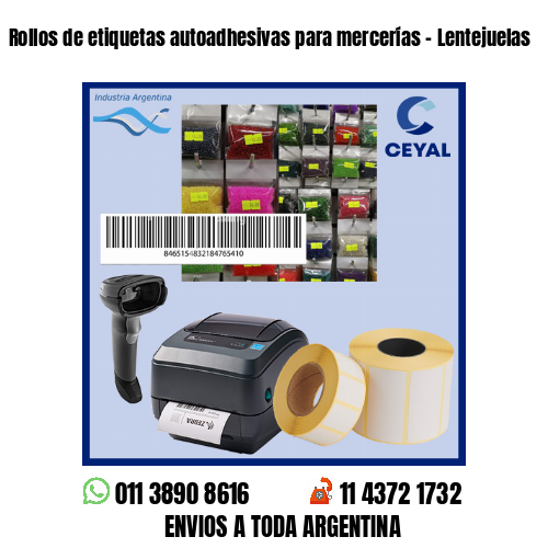 Rollos de etiquetas autoadhesivas para mercerías – Lentejuelas