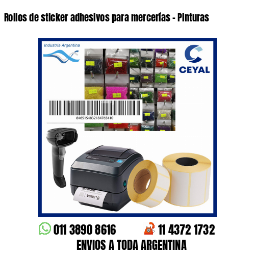 Rollos de sticker adhesivos para mercerías – Pinturas