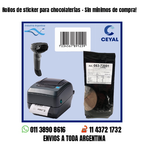 Rollos de sticker para chocolaterías – Sin mínimos de compra!