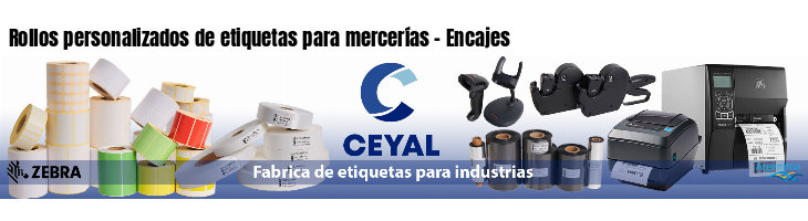 Rollos personalizados de etiquetas para mercerías - Encajes