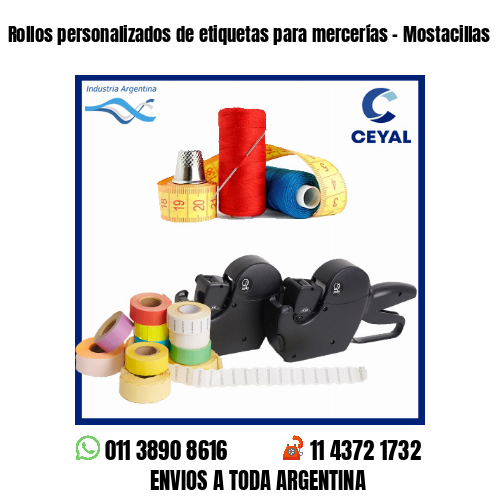 Rollos personalizados de etiquetas para mercerías – Mostacillas
