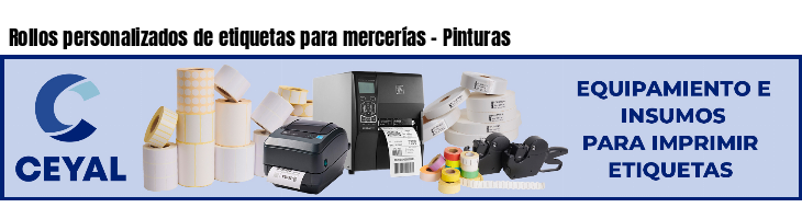 Rollos personalizados de etiquetas para mercerías - Pinturas