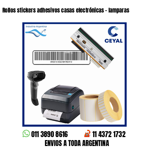 Rollos stickers adhesivos casas electrónicas – lamparas
