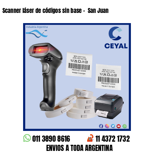 Scanner láser de códigos sin base –  San Juan