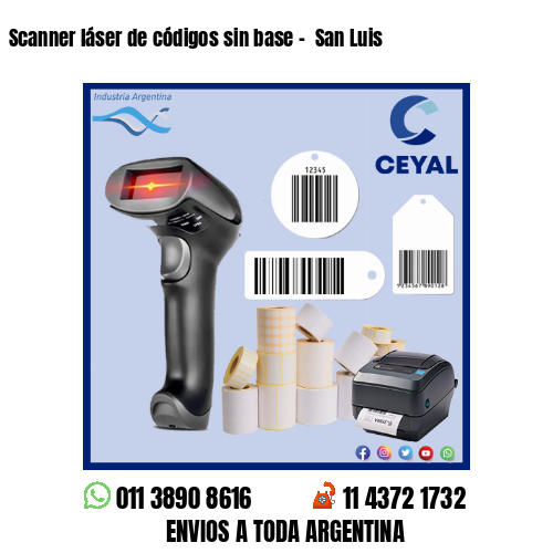 Scanner láser de códigos sin base –  San Luis