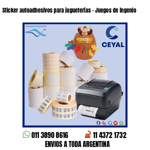 Sticker autoadhesivos para jugueterías – Juegos de ingenio