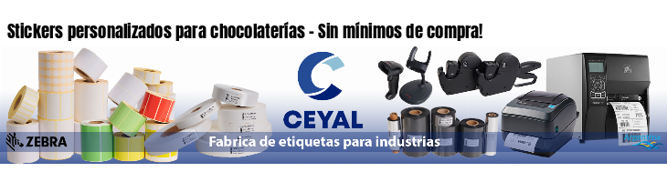 Stickers personalizados para chocolaterías - Sin mínimos de compra!