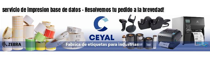 servicio de impresion base de datos - Resolvemos tu pedido a la brevedad!