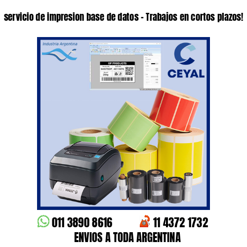 servicio de impresion base de datos – Trabajos en cortos plazos!