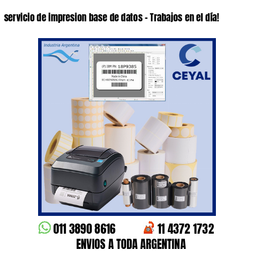 servicio de impresion base de datos – Trabajos en el día!