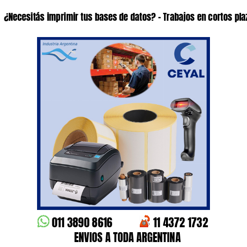 ¿Necesitás imprimir tus bases de datos? – Trabajos en cortos plazos!