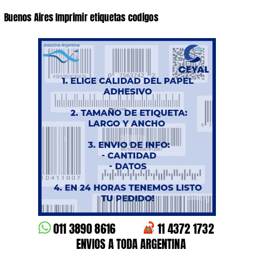 Buenos Aires Imprimir etiquetas codigos
